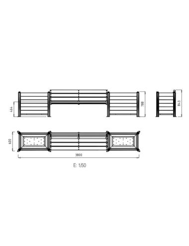 MJ355 Jardinière-banc PLUS...