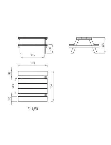 MM012 Table PIQUE-NIQUE...